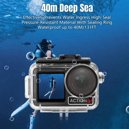 For DJI Osmo Action 5 Pro / 3 / 4 STARTRC 40m Underwater Waterproof Housing Diving Case (Transparent) - Case & Bags by STARTRC | Online Shopping UK | buy2fix