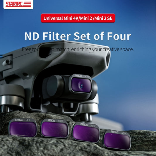 For DJI Mini 4K / Mini 2 SE / Mini 2 STARTRC 4 in 1 ND8 ND16 ND32 ND64 Lens Filter by STARTRC