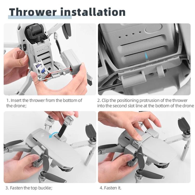 For DJI Mini 2 / Mavic Mini Air-Dropping System Thrower Parabolic (Grey) - Other by BRDRC | Online Shopping UK | buy2fix