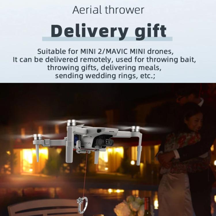 For DJI Mini 2 / Mavic Mini Air-Dropping System Thrower Parabolic (Grey) - Other by BRDRC | Online Shopping UK | buy2fix