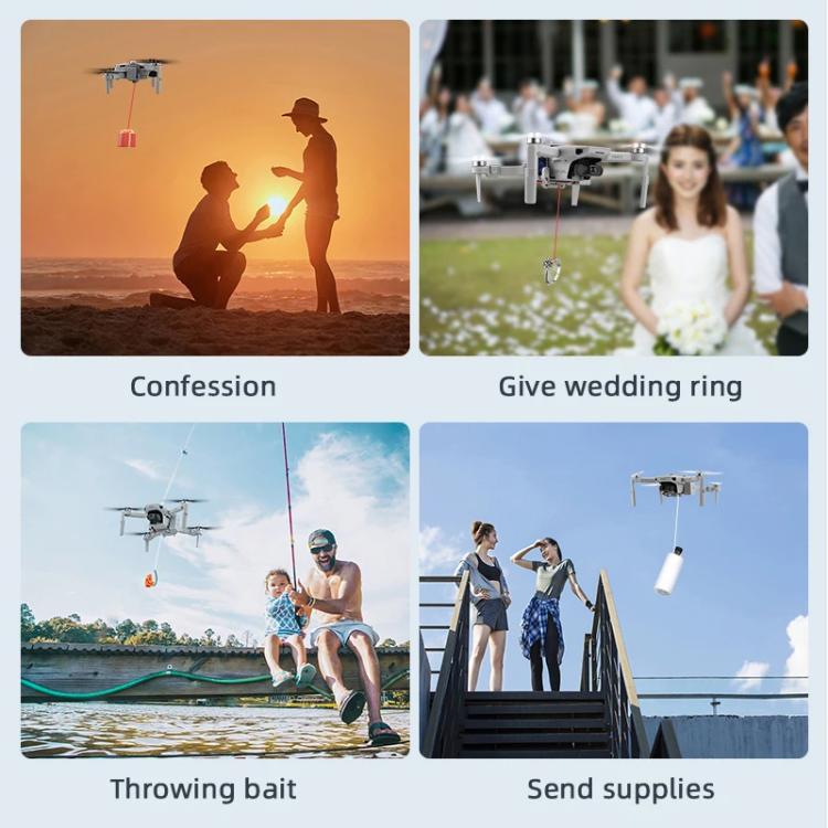 For DJI Mini 2 / Mavic Mini Air-Dropping System Thrower Parabolic (Grey) - Other by BRDRC | Online Shopping UK | buy2fix