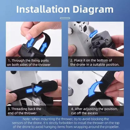 BRDRC Air-Dropping System Drone Thrower Parabolic For DJI Mini 4 Pro / 3 Pro / Air 3 / Mavic 3 / 3 Pro (Black) - Other by BRDRC | Online Shopping UK | buy2fix