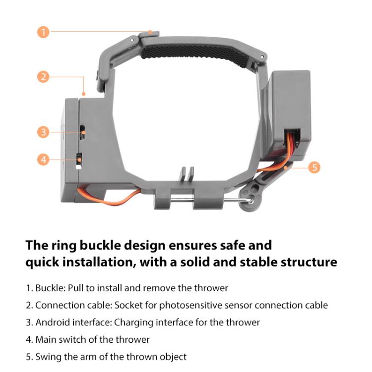For DJI Mavic Pro BRDRC Air-Dropping System Thrower Parabolic (Grey) - Other by BRDRC | Online Shopping UK | buy2fix