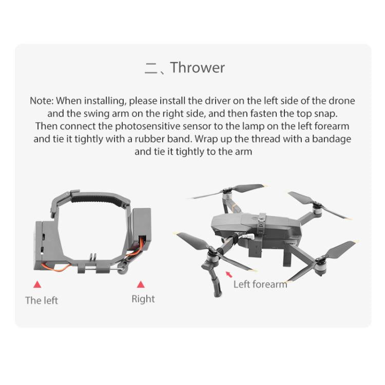 For DJI Mavic Pro BRDRC Air-Dropping System Thrower Parabolic (Grey) - Other by BRDRC | Online Shopping UK | buy2fix