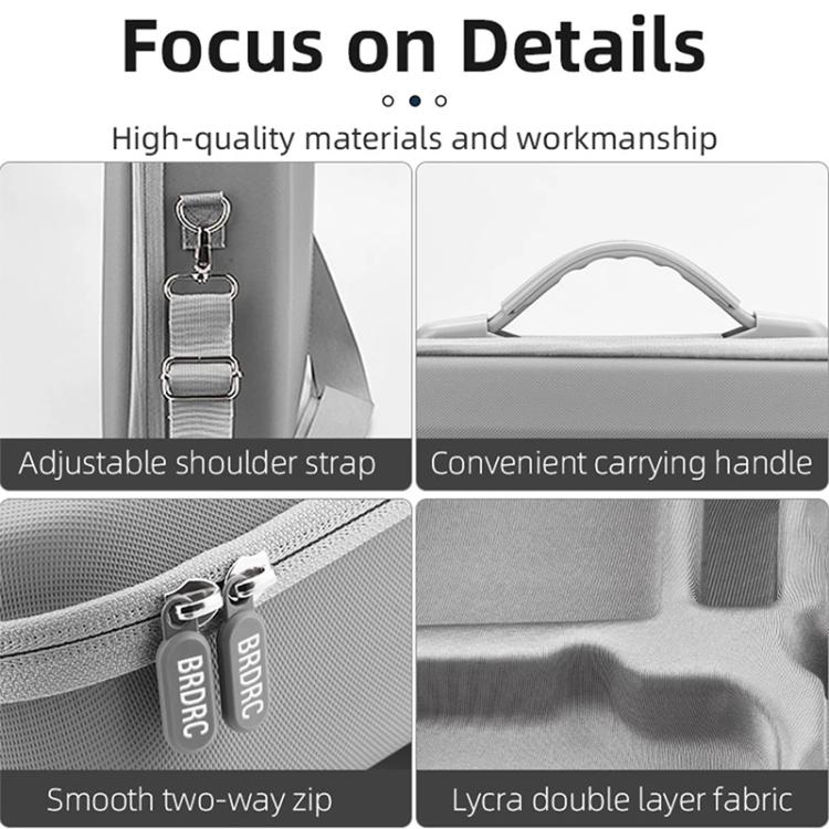 For DJI Mini 3 / 3 Pro BRDRC Shoulder Drone Remote Control Storage Carrying Bag (Grey) - Carry Cases & Bags by BRDRC | Online Shopping UK | buy2fix