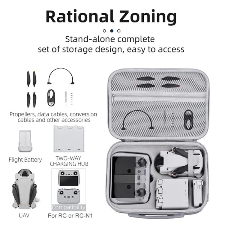 For DJI Mini 3 / 3 Pro BRDRC Shoulder Drone Remote Control Storage Carrying Bag (Grey) - Carry Cases & Bags by BRDRC | Online Shopping UK | buy2fix