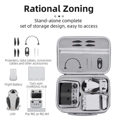 For DJI Mini 3 / 3 Pro BRDRC Shoulder Drone Remote Control Storage Carrying Bag (Grey) - Carry Cases & Bags by BRDRC | Online Shopping UK | buy2fix