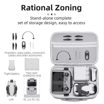 For DJI Mini 4 Pro BRDRC Shoulder Drone Remote Control Storage Carrying Bag (Grey) - Carry Cases & Bags by BRDRC | Online Shopping UK | buy2fix