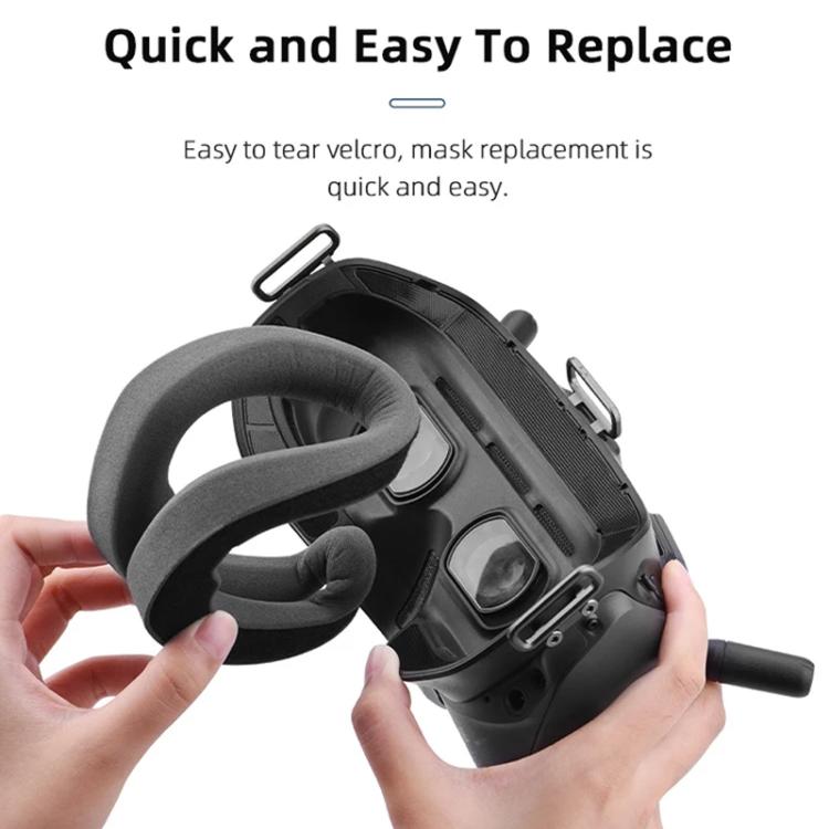 For DJI FPV Goggles V2  BRDRC Flying Glasses Protector Eyecups (Dark Grey) - Other Accessories by BRDRC | Online Shopping UK | buy2fix