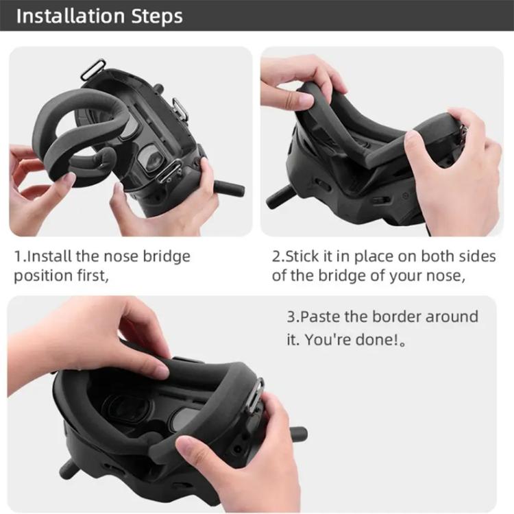 For DJI FPV Goggles V2  BRDRC Flying Glasses Protector Eyecups (Dark Grey) - Other Accessories by BRDRC | Online Shopping UK | buy2fix