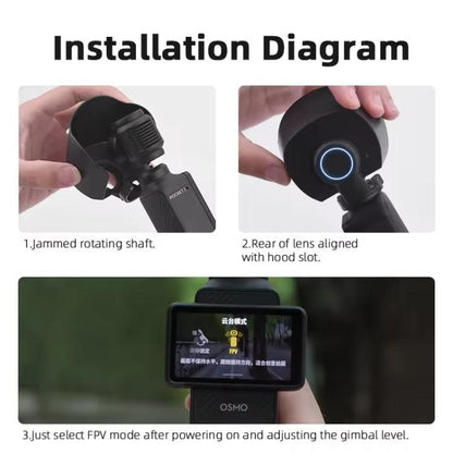 For DJI OSMO Pocket 3 BRDRC Sunshade Lens Protective Cover Hood (Black) - Lens Accessories by BRDRC | Online Shopping UK | buy2fix