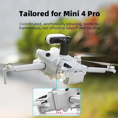 For DJI Mini 4 Pro BRDRC Action Camera Holder Bracket Adapter Drone Gimbal Extension Mount (Grey) - Mount & Holder by BRDRC | Online Shopping UK | buy2fix