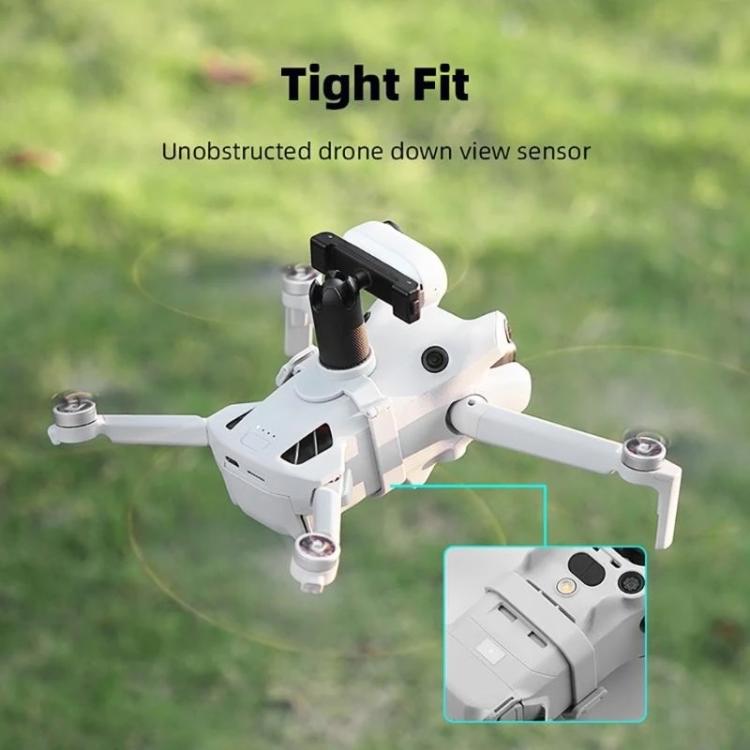 For DJI Mini 4 Pro BRDRC Action Camera Holder Bracket Adapter Drone Gimbal Extension Mount (Grey) - Mount & Holder by BRDRC | Online Shopping UK | buy2fix