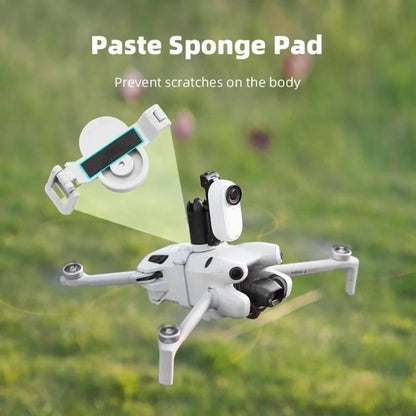 For DJI Mini 4 Pro BRDRC Action Camera Holder Bracket Adapter Drone Gimbal Extension Mount (Grey) - Mount & Holder by BRDRC | Online Shopping UK | buy2fix