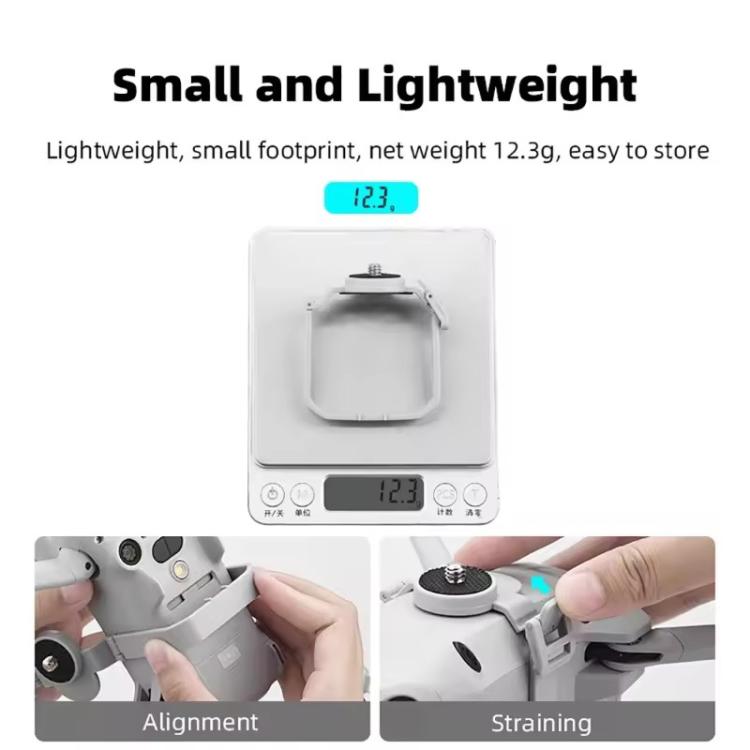 For DJI Mini 4 Pro BRDRC Action Camera Holder Bracket Adapter Drone Gimbal Extension Mount (Grey) - Mount & Holder by BRDRC | Online Shopping UK | buy2fix