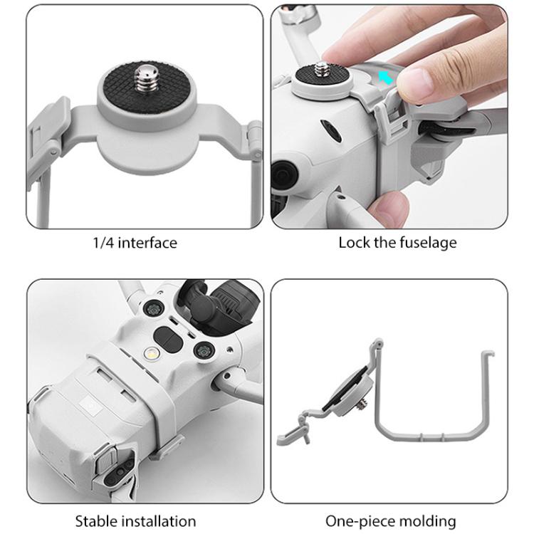 For DJI Mini 4 Pro BRDRC Action Camera Holder Bracket Adapter Drone Gimbal Extension Mount (Grey) - Mount & Holder by BRDRC | Online Shopping UK | buy2fix
