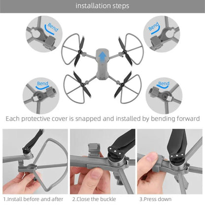 For DJI Mavic Air 2 / Air 2S BRDRC Drone Propeller Protective Guard Anti-collision Ring (Grey) - Holder Series by BRDRC | Online Shopping UK | buy2fix