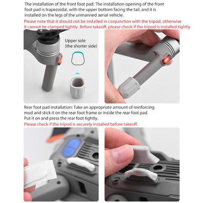 For DJI Mavic Air 2S BRDRC Drone Legs Feet Cover Protective Pad Dust-proof Cover (Grey) - Holder Series by BRDRC | Online Shopping UK | buy2fix