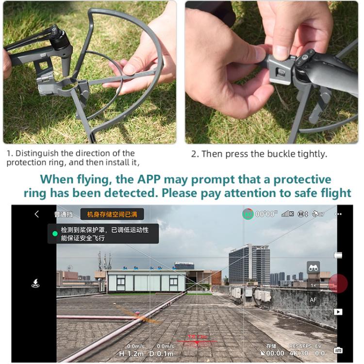 For DJI Mavic 3 / 3 Pro BRDRC Drone Propeller Protective Guard Anti-collision Ring (Grey) - Holder Series by BRDRC | Online Shopping UK | buy2fix