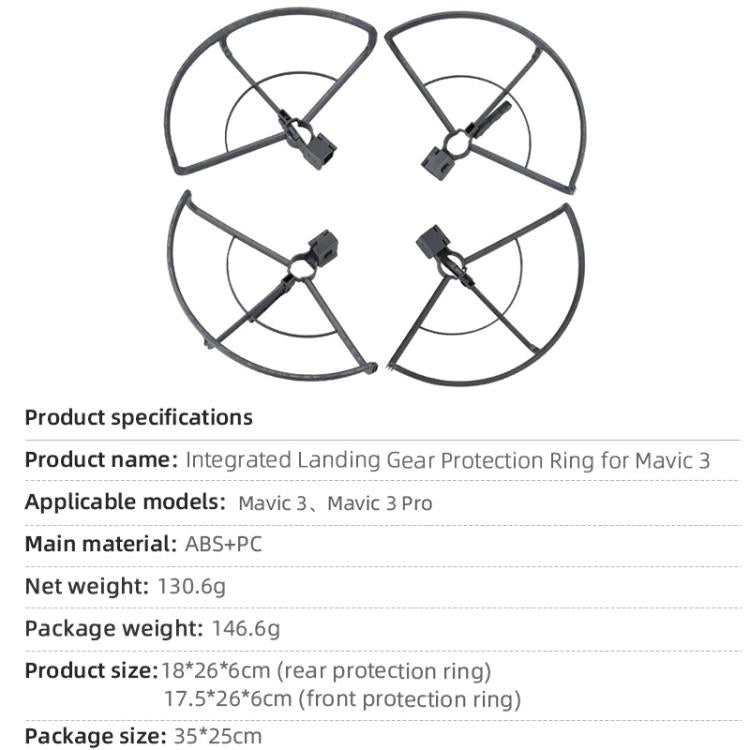 For DJI Mavic 3 / 3 Pro BRDRC Drone Propeller Protective Guard Anti-collision Ring (Grey) - Holder Series by BRDRC | Online Shopping UK | buy2fix