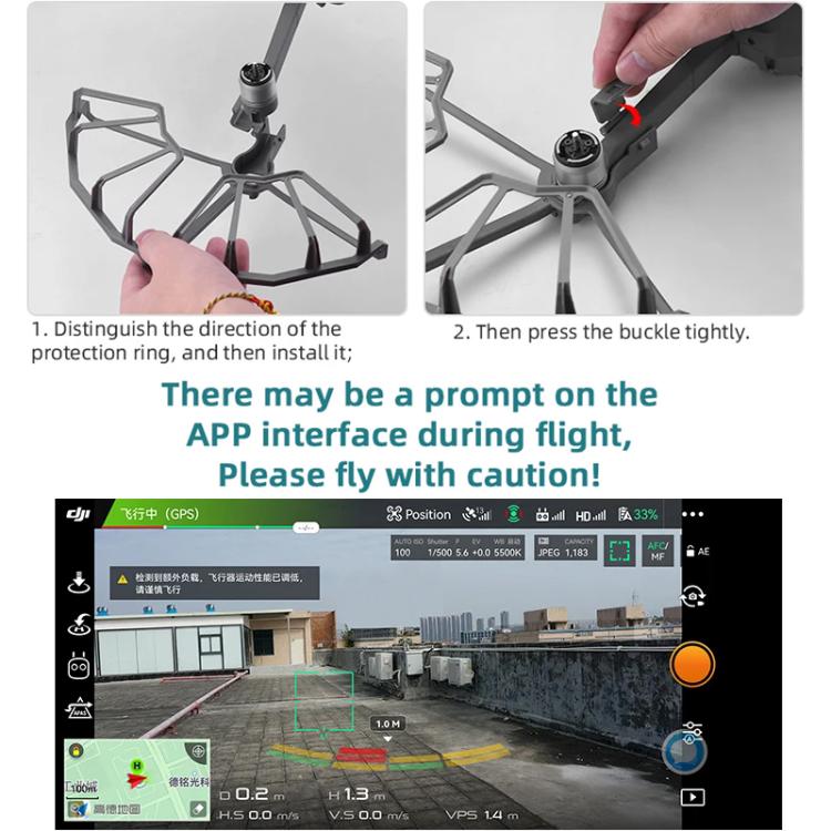 For DJI Mavic 2 Pro / 2 Zoom BRDRC Drone Propeller Surround Protective Guard Anti-collision Ring (Grey) - Holder Series by BRDRC | Online Shopping UK | buy2fix