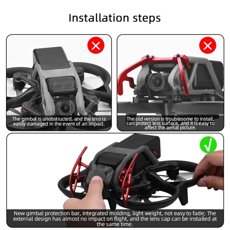 For DJI Avata BRDRC Gimbal Lens Anti-collision Aluminum Alloy Guard Bumper (Black) - Other by BRDRC | Online Shopping UK | buy2fix