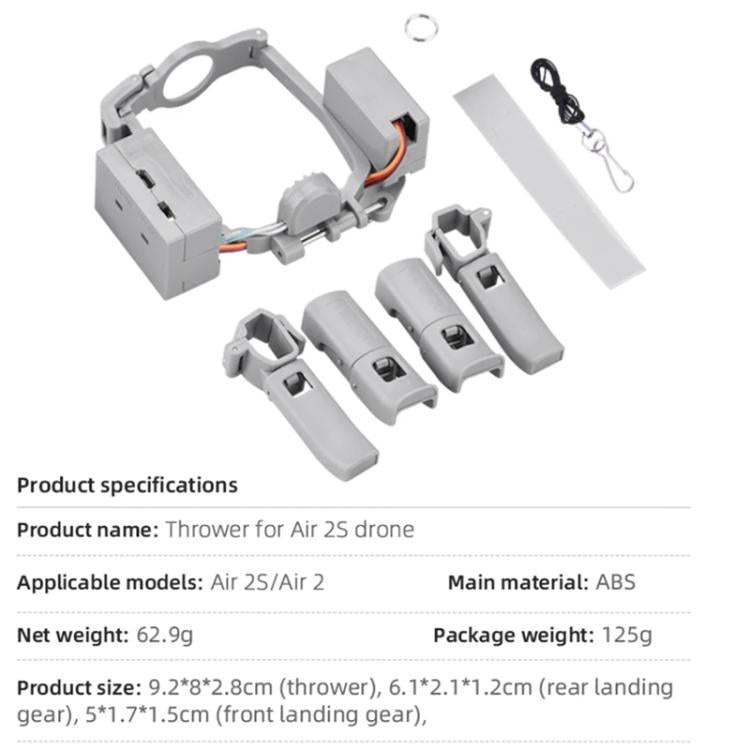 For DJI Mavic Air 2 / Air 2S BRDRC Air-Dropping System Thrower Parabolic (Grey) - Other by BRDRC | Online Shopping UK | buy2fix
