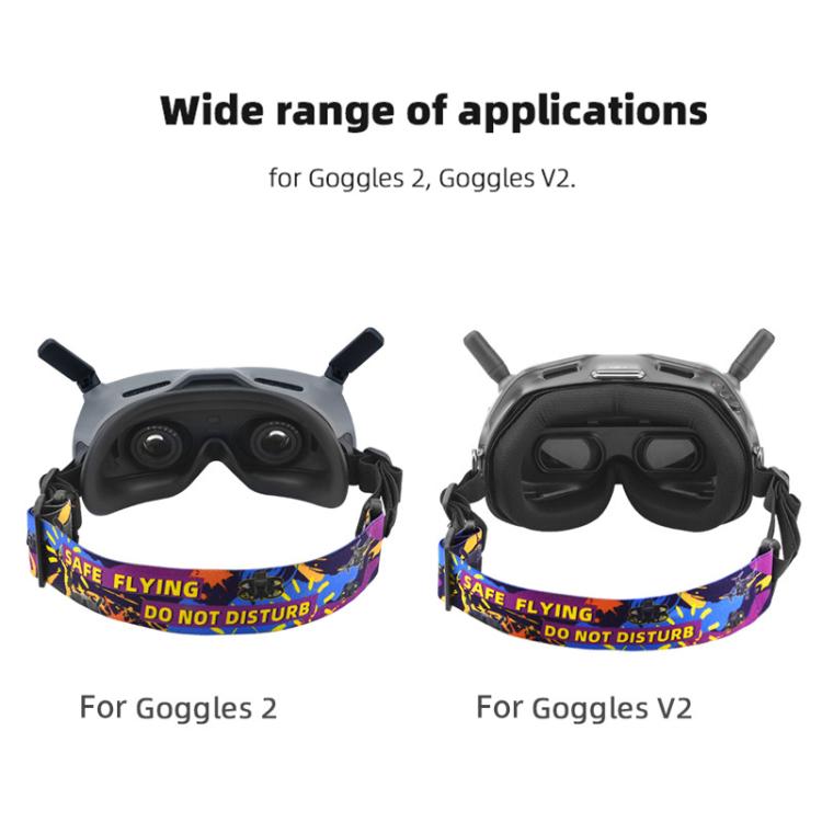BRDRC Colorful Graffiti Headband Fixed Strap For DJI Aavta Goggles 2 / FPV Goggles V2 - Other by BRDRC | Online Shopping UK | buy2fix