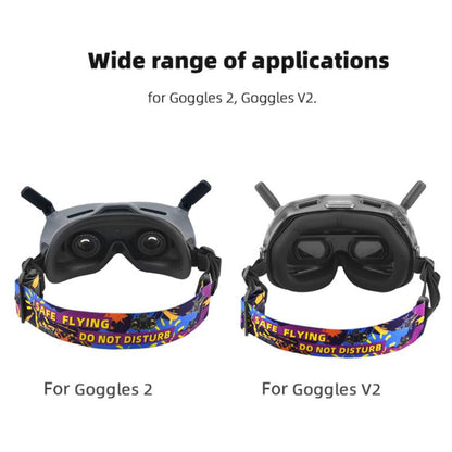 BRDRC Colorful Graffiti Headband Fixed Strap For DJI Aavta Goggles 2 / FPV Goggles V2 - Other by BRDRC | Online Shopping UK | buy2fix