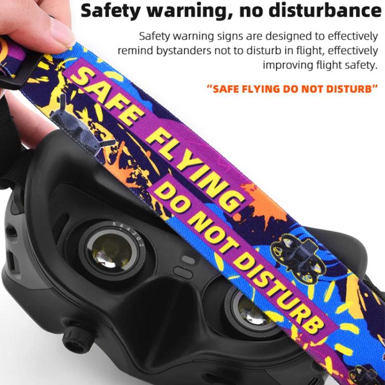 BRDRC Colorful Graffiti Headband Fixed Strap For DJI Aavta Goggles 2 / FPV Goggles V2 - Other by BRDRC | Online Shopping UK | buy2fix