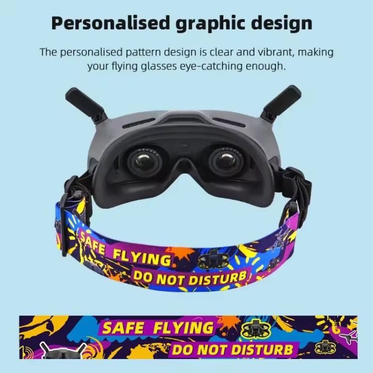 BRDRC Colorful Graffiti Headband Fixed Strap For DJI Aavta Goggles 2 / FPV Goggles V2 - Other by BRDRC | Online Shopping UK | buy2fix