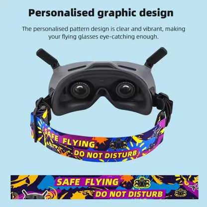 BRDRC Colorful Graffiti Headband Fixed Strap For DJI Aavta Goggles 2 / FPV Goggles V2 - Other by BRDRC | Online Shopping UK | buy2fix