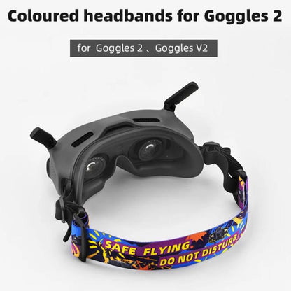 BRDRC Colorful Graffiti Headband Fixed Strap For DJI Aavta Goggles 2 / FPV Goggles V2 - Other by BRDRC | Online Shopping UK | buy2fix