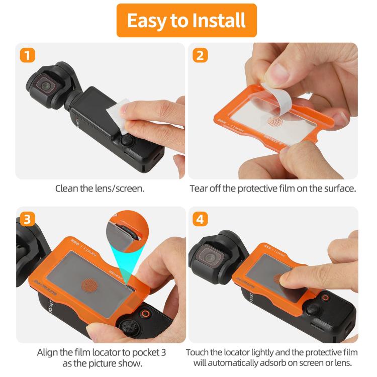 For DJI Osmo Pocket 3 Sunnylife Screen Protector AR Anti-reflection Tempered Glass Film with Film Locator - Protective Film & Stickers by Sunnylife | Online Shopping UK | buy2fix