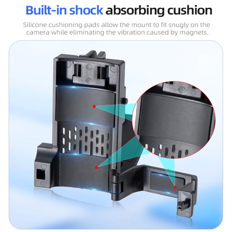 For DJI Osmo Pocket 3 STARTRC Folding Magnetic Mount Base Fixed Bracket (Black) - Mount & Holder by STARTRC | Online Shopping UK | buy2fix