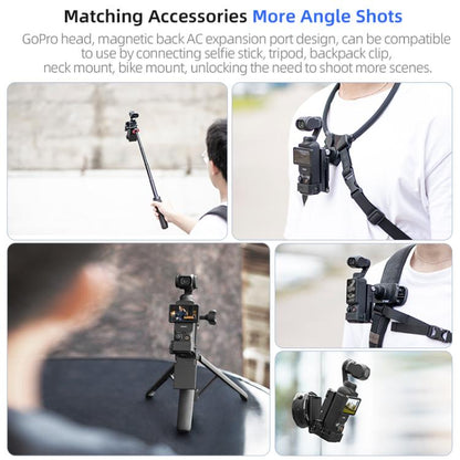 For DJI Osmo Pocket 3 STARTRC Folding Magnetic Mount Base Fixed Bracket (Black) - Mount & Holder by STARTRC | Online Shopping UK | buy2fix