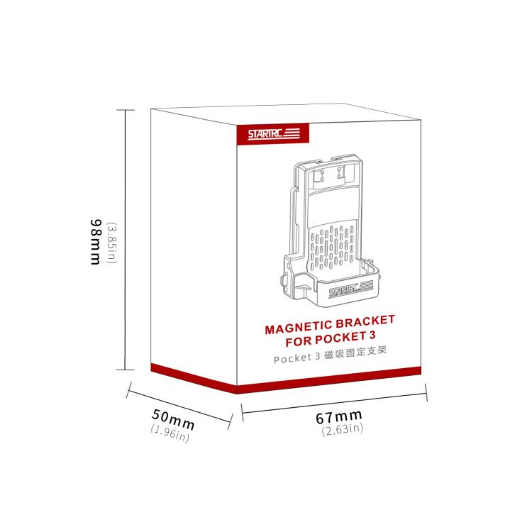 For DJI Osmo Pocket 3 STARTRC Folding Magnetic Mount Base Fixed Bracket (Black) - Mount & Holder by STARTRC | Online Shopping UK | buy2fix
