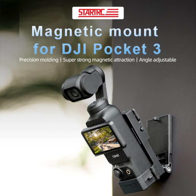 For DJI Osmo Pocket 3 STARTRC Folding Magnetic Mount Base Fixed Bracket (Black) - Mount & Holder by STARTRC | Online Shopping UK | buy2fix