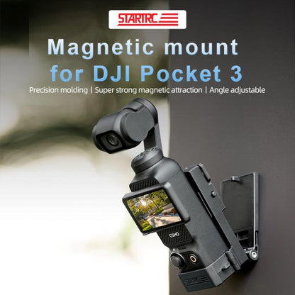 For DJI Osmo Pocket 3 STARTRC Folding Magnetic Mount Base Fixed Bracket (Black) - Mount & Holder by STARTRC | Online Shopping UK | buy2fix