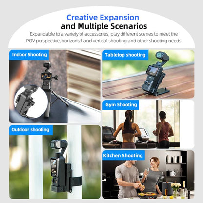 For DJI Osmo Pocket 3 STARTRC Folding Magnetic Mount Base Fixed Bracket (Black) - Mount & Holder by STARTRC | Online Shopping UK | buy2fix