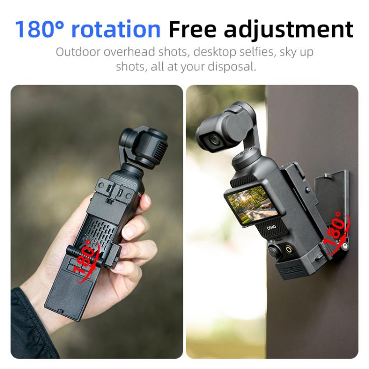 For DJI Osmo Pocket 3 STARTRC Folding Magnetic Mount Base Fixed Bracket (Black) - Mount & Holder by STARTRC | Online Shopping UK | buy2fix