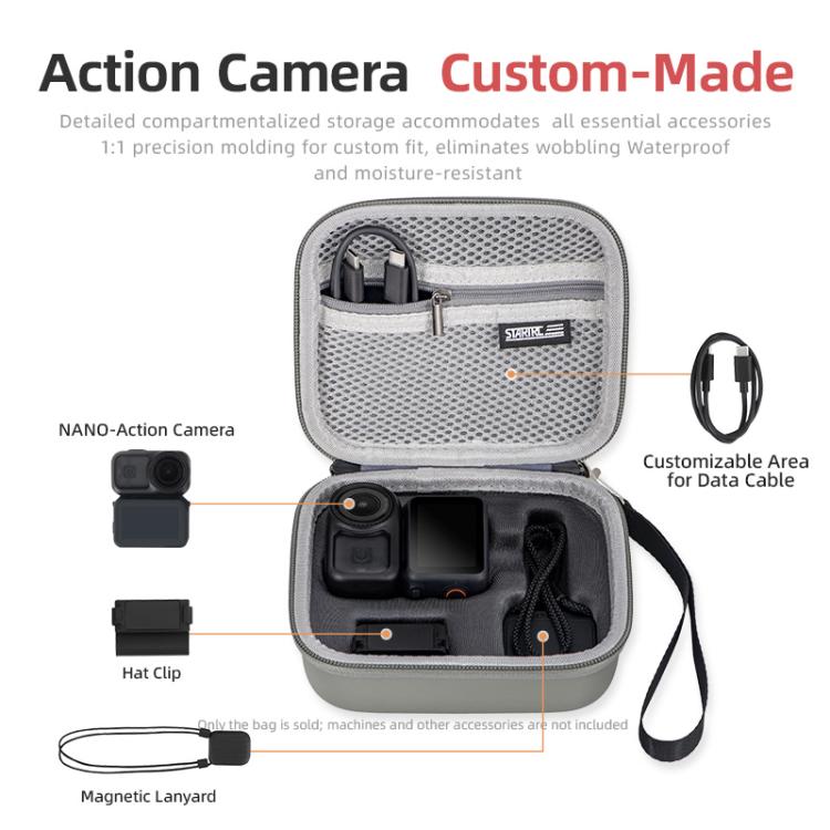 For DJI Osmo Nano STARTRC Portable Carrying Box Mini Standard Combo Bag (Grey) - Case & Bags by STARTRC | Online Shopping UK | buy2fix