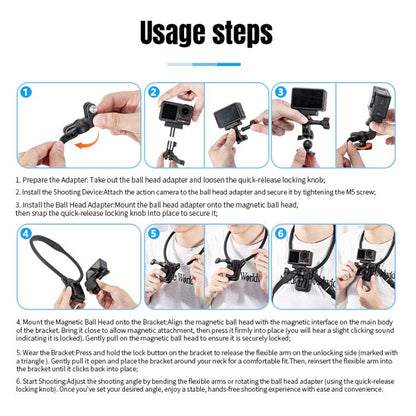 STARTRC Lazy Neck Bracket V3 POV View Mount (Black) - Mount & Holder by STARTRC | Online Shopping UK | buy2fix