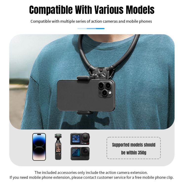 STARTRC Lazy Neck Bracket V3 POV View Mount (Black) - Mount & Holder by STARTRC | Online Shopping UK | buy2fix