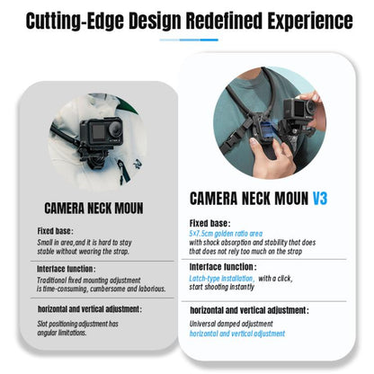 STARTRC Lazy Neck Bracket V3 POV View Mount with Chest Strap (Black) - Mount & Holder by STARTRC | Online Shopping UK | buy2fix