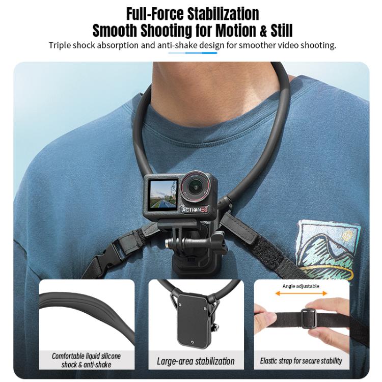 STARTRC Lazy Neck Bracket V3 POV View Mount with Chest Strap (Black) - Mount & Holder by STARTRC | Online Shopping UK | buy2fix