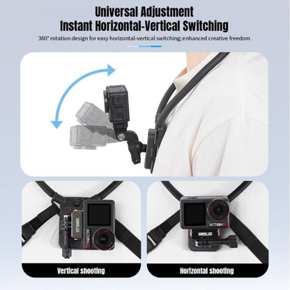 STARTRC Lazy Neck Bracket V3 POV View Mount with Chest Strap (Black) - Mount & Holder by STARTRC | Online Shopping UK | buy2fix