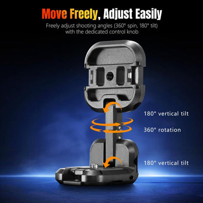 For DJI Osmo Pocket 3 STARTRC Metal L-shaped Expansion Bracket (Black) - Mount & Holder by STARTRC | Online Shopping UK | buy2fix