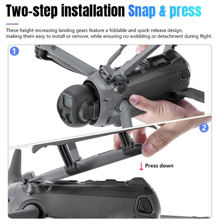 For DJI Mavic 4 Pro STARTRC Sled Anti-fall Anti-dirt Heightened Landing Gear Training Rack (Grey) - Other by STARTRC | Online Shopping UK | buy2fix