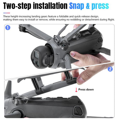 For DJI Mavic 4 Pro STARTRC Sled Anti-fall Anti-dirt Heightened Landing Gear Training Rack (Grey) - Other by STARTRC | Online Shopping UK | buy2fix